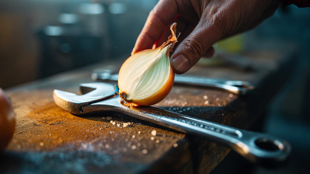 Remove Rust Spots with Onion: How enzymes dissolve corrosion in 10 minutes